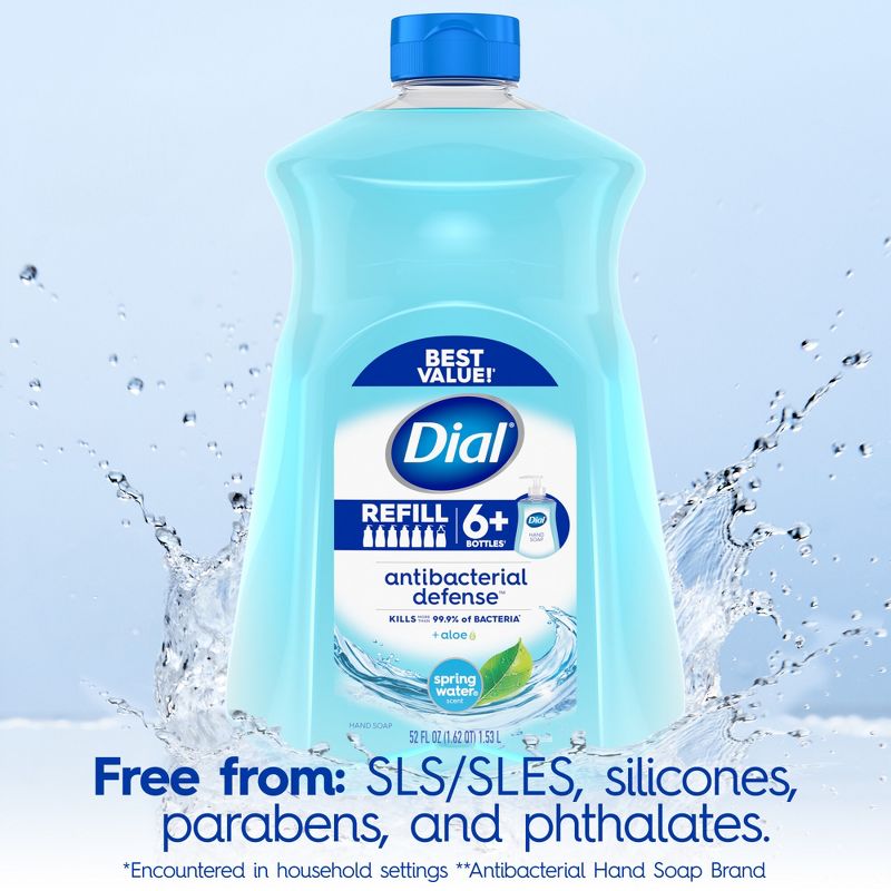 Dial Complete Antibacterial Liquid Hand Soap Refill - Spring Water - 52 fl oz, 6 of 14