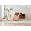 VASIP Modern Upholstered Rocking Chair,Small Contemporary Rocker with Cushioned Arms, for Playroom,Living Room Accent Chair,Pink - 3 of 4