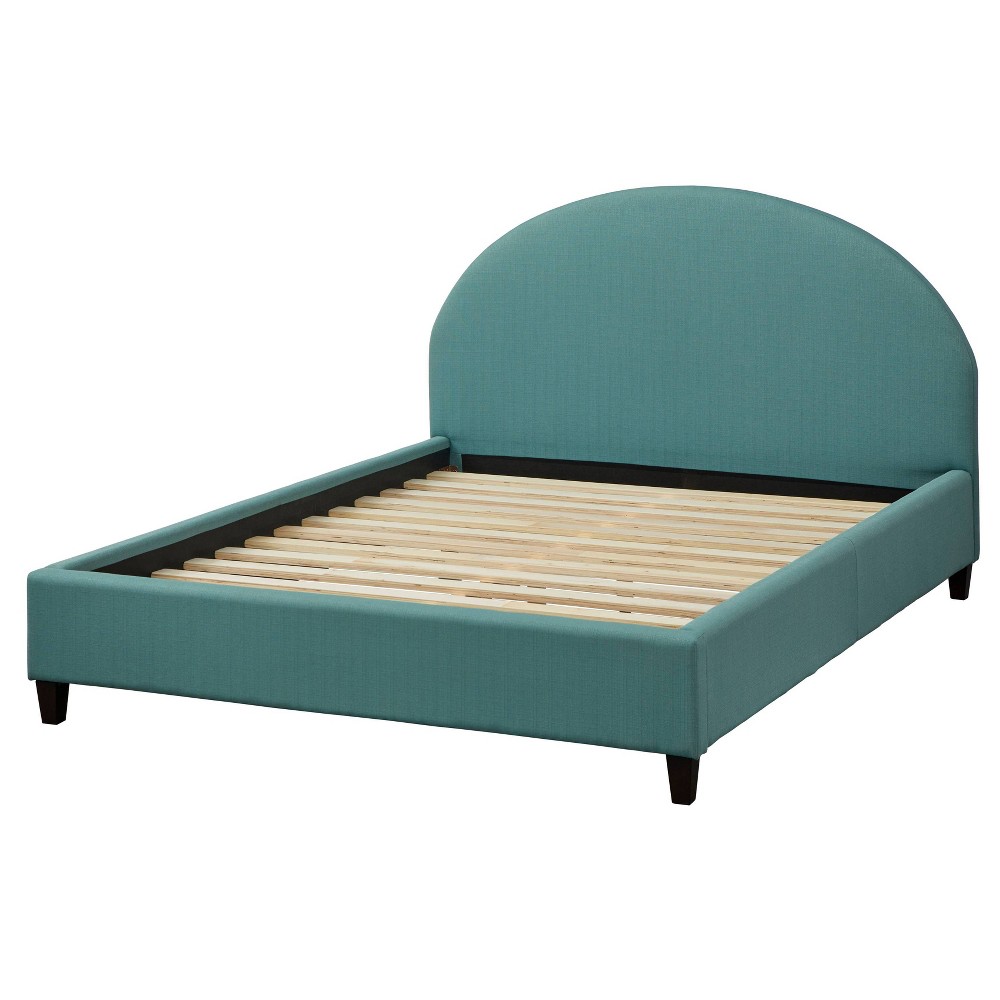 Photos - Bed Frame Queen Ava Upholstered Platform Bed Laguna Green - angelo:Home