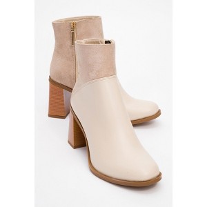 Ropa - Beige Block Heel Zip Boot (Women) | Prologue Shoes - 1 of 3
