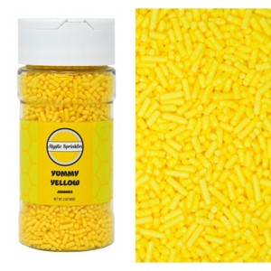 Mystic Sprinkles Yummy Yellow Jimmies Sprinkles 3oz Bottle - 1 of 4