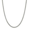 Black Bow Jewelry 4.5mm Rhodium Plated Sterling Silver Solid Curb Chain Bracelet - 2 of 4