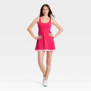 Women's Knit Scallop Active Dress - JoyLab™ - 1 of 4