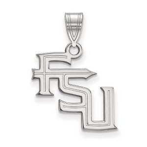 Black Bow Jewelry 14k White Gold Florida State Seminoles NCAA Medium Pendant - 1 of 3