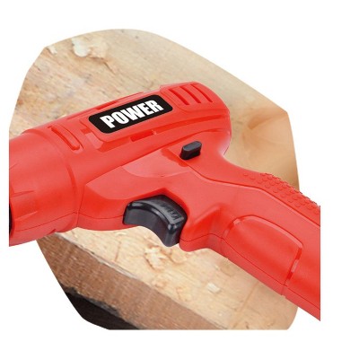 Red Plastic Mini Toy Drill Set with Interchangeable Bits
