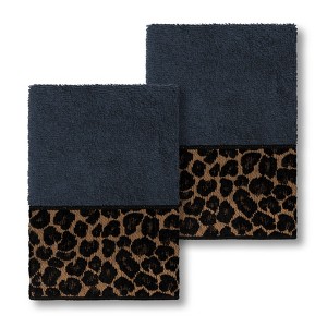 Linum Home Textiles 100% Turkish Cotton SPOTS Embellished Towel Set - 1 of 2