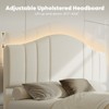 Pinmoco LED Bed Frame, Upholstered Platform Bed with Adjustable Arc Headboard - 4 of 4