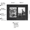 Americanflat Collage Picture Frame in with Two  Displays Textured Wood and Polished Glass for Wall and Tabletop - Charcoal 5" x 7" - 2 of 4