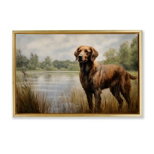 Stupell Industries Retriever Dog & Pond, 25" x 17" - 1 of 4