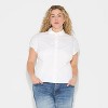 Women's Puff Sleeve Button-Down Shirt - Wild Fable™ - 2 of 3