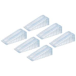 Unique Bargains ABS Anti-Slip Mini Size Wide Applications Door Stop 6 Pcs - 1 of 4