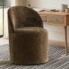 Best Home Office Chair with Wheels Chenille Barrel Upholstered Office Chair Armless for Home Office,Living Room-Tanpinhause - 2 of 4