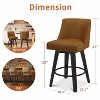 Dyonery 26" Bar Stools Set of 2/3, Modern PU Leather Counter Height Stools with Metal Legs & Footrest, Armless Chairs with Back for Kitchen - 3 of 4