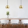 1-Light Novogratz X Globe Maya Pendant Matte Brass - Globe Electric: ETL Listed, Metal Shade, Adjustable Height - 3 of 4