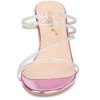 Allegra K Women's Rhinestone Instep Strap Block Heel Slide Sandals - 2 of 4