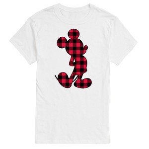Men's - Disney - Mickey Plaid Silhouette Short Sleeve Graphic T-Shirt - 1 of 4