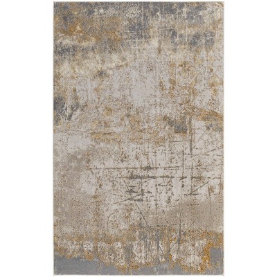 Aura Modern Abstract Ivory/Brown/Gray Area Rug