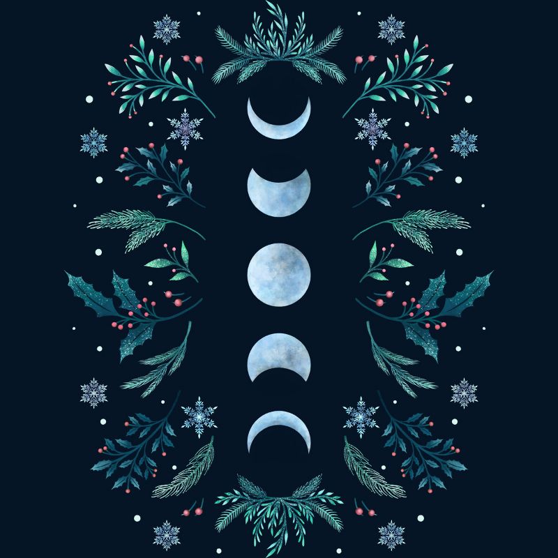 Men's Design By Humans Moonlight Garden - Teal Snow By EpisodicDrawing Tank Top, 2 of 4