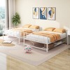 Full Over Full Metal Bunk Bed with Shelf and Guardrails - 2 of 4