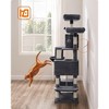 Feandrea 66.1/81.1"H Cat Tree Cat Tower for Indoor Cats, Plush Multi-Level Cat Condo with Scratching Posts, Perches, Caves, Hammock - 3 of 4
