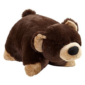 Mr. Bear Small Kids' Plush - Pillow Pets: Brown Novelty Throw Pillow for Kids, Indoor Use, Polyester Material - 1 of 4