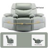 Hzlagm Everglade 30.2 in. W Technical Leather Upholstered Swivel and Rocking Manual Recliner - 4 of 4