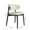 Set of 2 Modern Dining Chairs with Curved Backrest, Wood Dining Room Chairs, Upholstered Chairs for Kitchen or Dining Room – The Pop Home - 4 of 4