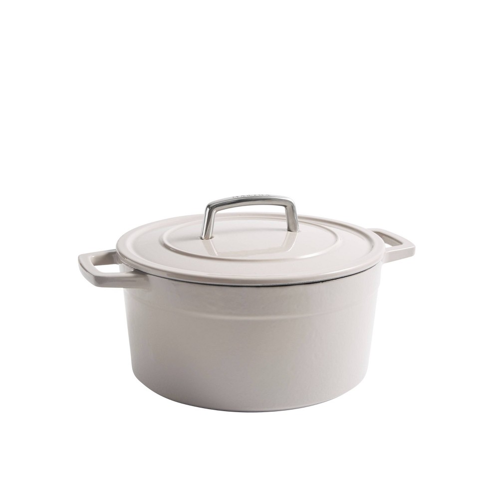 Martha Stewart 5qt Enameled Cast Iron Dutch Oven with Lid Cobblestone