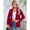 Coolmee Women's Blazer Long Sleeve Open Front Casual Single Breasted Office Blazer with Pockets - 3 of 4