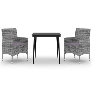 vidaXL 3 Piece Patio Dining Set with Cushions - 1 of 1
