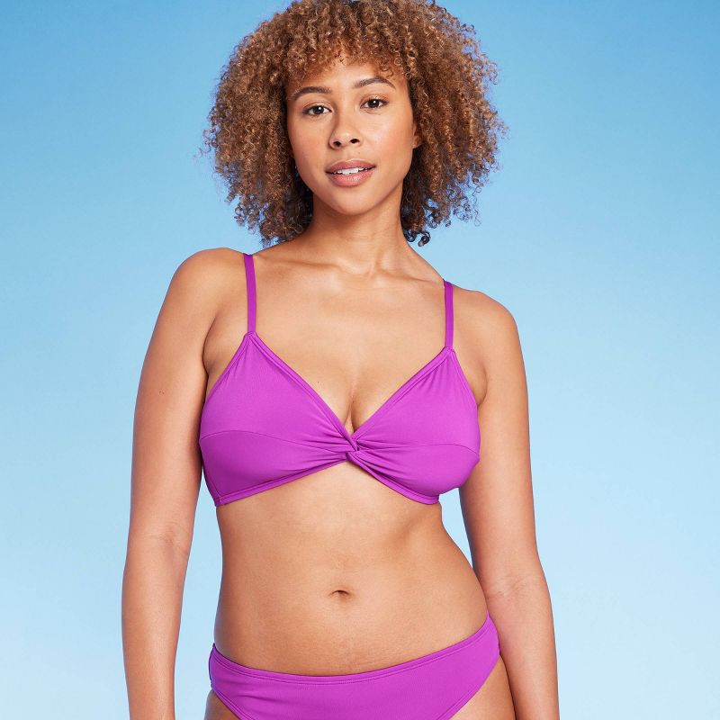 Women's Twist-Front Bikini Top - Shade & Shore™ Purple, 5 of 7