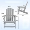 VisioGear 2PCS Adirondack Chair with Cup Holder - 2 of 4