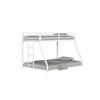 TiramisuBest Twin-over-Full Bunk Bed: Heavy-duty Sturdy Metal, Noise Reduced,Wooden Guardrail, Convenient for Three, No Box Spring, White - 3 of 4
