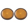Unique Bargains Motorcycle Scooter Round Reflectors 2.2" Dia Orange Black 2 Pcs - 3 of 4
