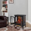 NicBex Electric Fireplace Freestanding Remote Control Stove Heater Fireplace with High Quality Touch Button & 4 Levels Adjustable Brightness,Black - 2 of 4
