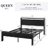 Platform Bed Frame with Headboard and Footboard Under Bed Storage No Box Spring Needed 12 Metal Slats Noise Free - 2 of 4