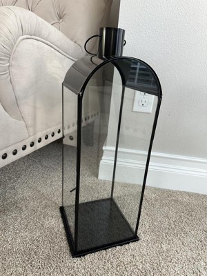 Found & Fable Oversized Black Metal Floor Lantern, 35