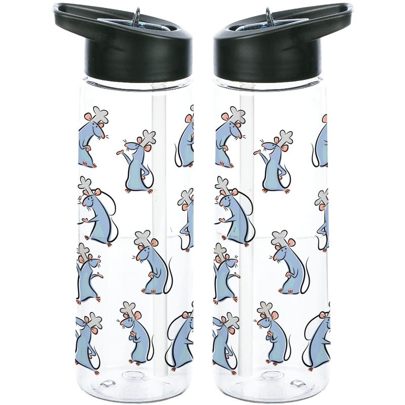 Pixar Collections Ratatouille Transparent Print 24 Ounce BPA-Free UV Plastic Water Bottle, 1 of 2
