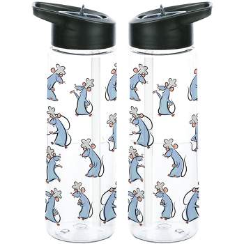 Pixar Collections Ratatouille Transparent Print 24 Ounce BPA-Free UV Plastic Water Bottle
