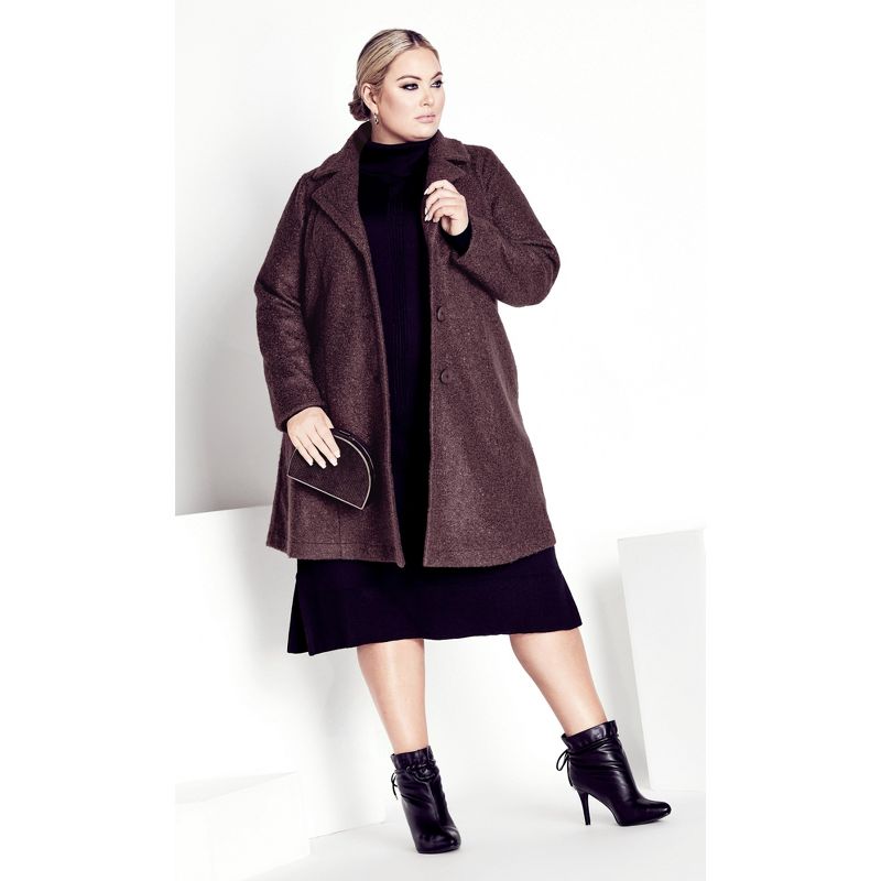 Manon Baptiste | Women's Plus Size Coat Boucle - Purple Aubergine - 28w ...