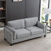 NicBex 79 Inch Modern Linen Upholstered 3-seat Sofa with USB Charger for Living Room,Apartment,Office - 2 of 4