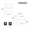 XINGHANZHENXUAN Modern Armless Accent Chair with Rubber Wood Legs, Chenille Upholstered Chair for Living Room, Bedroom & Office - 2 of 4