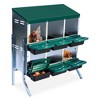 Chicken Nesting Boxes, Chicken Egg Laying Box with Chicken Perch, Metal Roll Away Nest Box for Chicken Coop Hens Poultry - 3 of 4