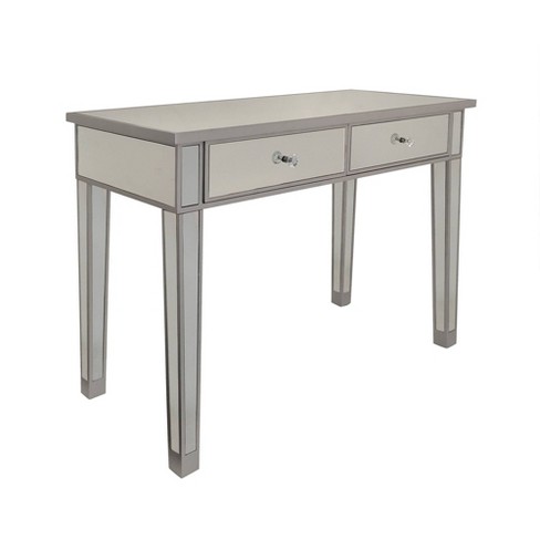 Mirrored Console Table Vanity Table With 2 Drawers Silver Clear The Urban Port Target