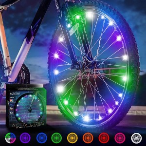 Activ Life Bike Wheel Lights (1 Tire, Pastel) Fun Summer Accessories for Cool Beach Cruisers, Top Mountain, BMX Trick, Road, - 1 of 4