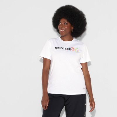 Pride Adult PHLUID Project Short Sleeve Authentic Capsule 'Authentically Me' Graphic T-Shirt - White
