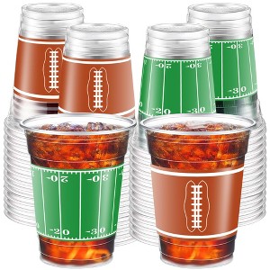 ArtCreativity 16 oz Plastic Football Party Cups (50 Pieces) - 1 of 4