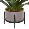 Nearly Natural 14" x 9" Artificial Agave Succulent in Decorative Planter : Indoor Faux Flora Decor - image 3 of 3