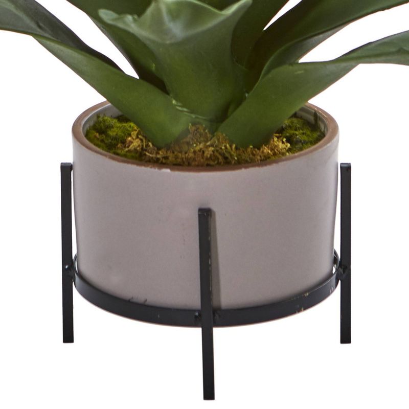 14&#34; x 9&#34; Artificial Agave Succulent in Decorative Planter - Nearly Natural, 4 of 5