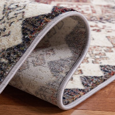 Gray Medallion 8' x 10' Hand-Knotted Synthetic Area Rug